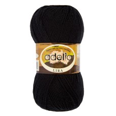 Пряжа ADELIA "LIRA"   100\% акрил   10 шт. х  50 г  200 м ± 5 м №02 черный