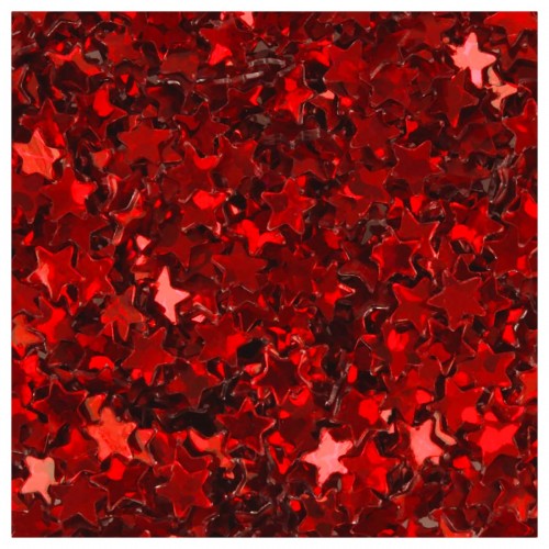 "Love2art"   Декоративные блестки "звезды"   GLI-04   3 мм  5 х  5 г  4.5 мл № 20 красный/red