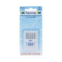 Иглы для быт. шв. машин "Gamma"   NT № 90    для трикотажа   5 шт  в блистере №90