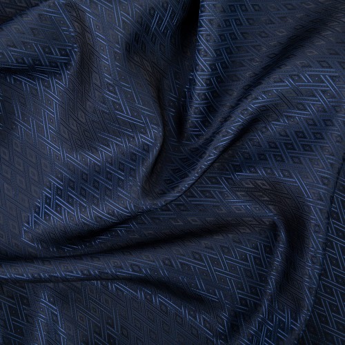 Ткань подкладочная "Gamma"   Taffeta с рисунком   ФАСОВКА   JTR   52\% полиэстер, 48\% вискоза   100 х  145 см ± 2 см №105 т.синий (абстракный)