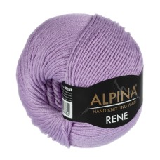 Пряжа ALPINA "RENE"   100\% мерсеризованный хлопок   10 шт. х  50 г  105 м ± 5 м №053 сиреневый