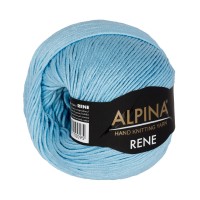 Пряжа ALPINA "RENE" 2   100\% мерсеризованный хлопок   10 шт. х  50 г  105 м ± 5 м №083 голубой
