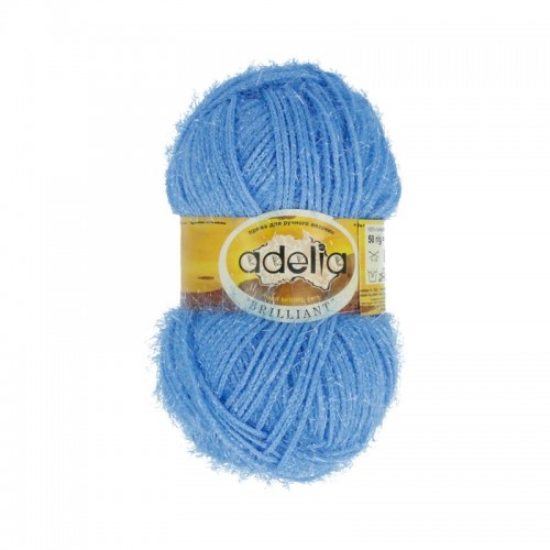 Пряжа ADELIA "BRILLIANT"   100\% полиэстер   10 шт. х  50 г  90 м ± 5 м №39 св.голубой