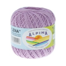 Пряжа ALPINA "LENA"   100\% мерсеризованный хлопок   10 шт. х  50 г  280 м ± 15 м №26 св.фиолетовый