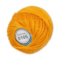 Пряжа "Gamma"   Ирис   100\% хлопок   10 шт. х  10 г  82 м ± 3 м №0105 св-оранжевый