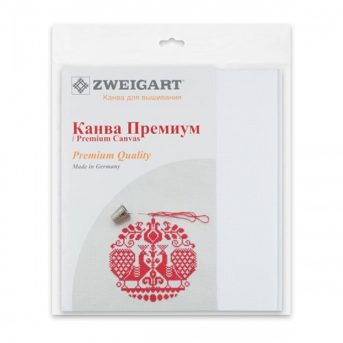 Канва К16   "Zweigart"   Aida Premium №16   ФАСОВКА   100\% хлопок   30 х 40 см ± 2 см 264 кремовый