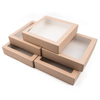 "S-CHIEF"   BFC-037   Универсальная коробка с окном   20 x 20 x 4.5 см  5 шт. .