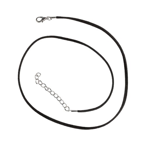 "Zlatka"   Шнур бархатный с замком   JP-010   45 см  2.5 мм  10 шт 01- черный