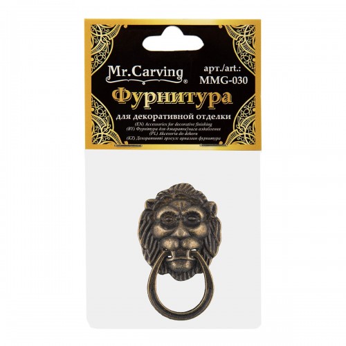 "Mr. Carving"   MMG-030   фурнитура для шкатулок "ручка"   4.9 x 2.8 см  5 х  1 шт. №02 бронза