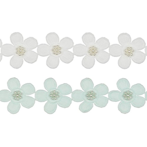 Лента декоративная "Floranta" Daisy   36 мм  5 м №02 голубой