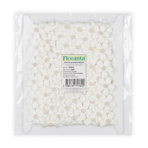 Лента декоративная "Floranta" Daisy   36 мм  5 м №02 голубой