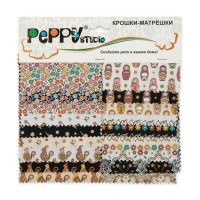 Карта цветов ткань для пэчворка "КРОШКИ-МАТРЁШКИ" .
