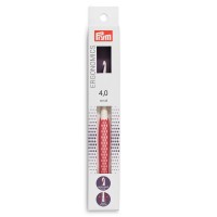 Для вязания "PRYM"   218485   крючок для вязания Ergonomics   пластик  d 4.0 мм  16 см  в картонной упаковке красный
