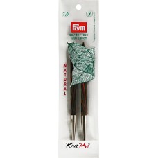 Спицы  PRYM 223330   съемные длинные "Natural"   береза  d 7.0 мм  11.6 см  2 шт .