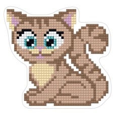 Кристальная (алмазная) мозаика  "ФРЕЯ" ALVM-016   магнит "Котенок" 9.5 х 9 см