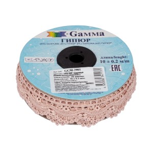 Гипюр "Gamma"   29 мм  GGM-2901   в рулоне   10 м ± 0.2 GP008PI розовый