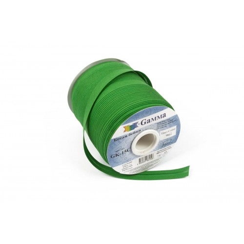 Косая бейка Х/Б   "Gamma"   GK-15C   14 -  15 мм  132 м ± 1 м №072 т.серый