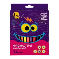 "Лео"   "Играй"   Фломастеры смываемые   LPFP-24   24 цв .