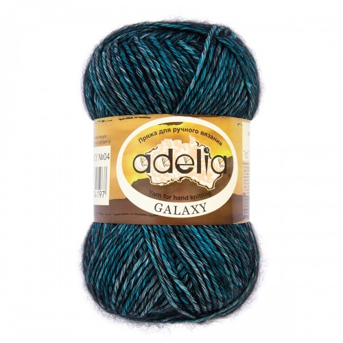 Пряжа ADELIA "GALAXY"   80\% хлопок, 20\% акрил   10 шт. х  50 г  130 м ± 5 м №03 фиолетовый