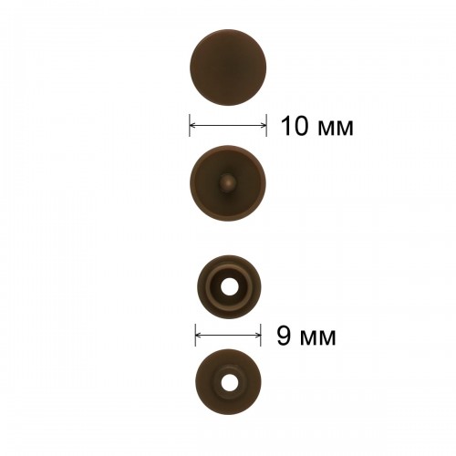 Кнопка "Micron"   POM-10/500   Кнопки пластиковые   пластик  d 10 мм  500 шт. № 015 коричневый