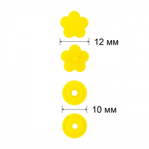 Кнопка "Micron"   POM-12 FL   Кнопки пластиковые   пластик  d 12 мм  15 шт. № 006 желтый