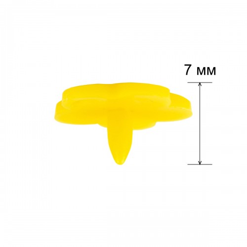 Кнопка "Micron"   POM-12 FL   Кнопки пластиковые   пластик  d 12 мм  15 шт. № 006 желтый