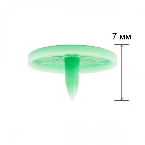 Кнопка "Micron"   POM-15   Кнопки пластиковые   пластик  d 15 мм  15 шт. № 009 салатовый