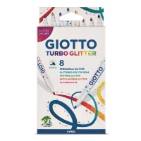 "Giotto"   Блестящие фломастеры "Яркие цвета" с глиттером   8 цв F425800