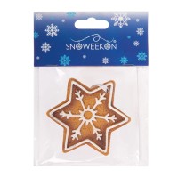 "SNOWEEKON"   SNW-DS161   Елочная игрушка   5.7 см  5.6 х  0.6 х  5.7 см  5 х  1 шт.  СК/Распродажа №06 пряничная звёздочка