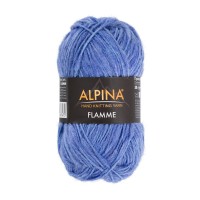 Пряжа ALPINA "FLAMME"   59\% хлопок, 29\% шерсть, 12\% акрил   10 шт. х  50 г  90 м ± 5 м №07 синий