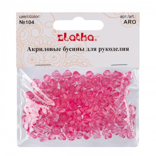 Бусина "Zlatka"   акрил   ARO   7 х 8 мм  25 г 104 светло-розовый