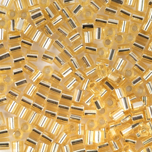 Бисер Япония "MIYUKI" 11/0   HEXAGON 03   2 мм  5 х  5 г №0002 св.золотистый
