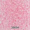 Бисер Чехия круглый 5 10/0 2.3 мм 500 г 38694 (Ф258) розовый
