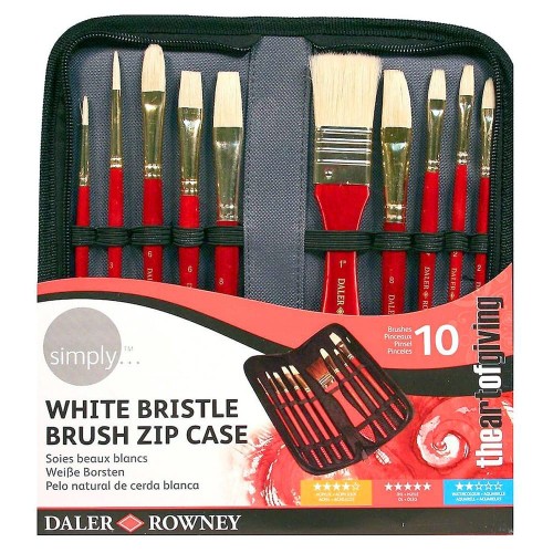 Набор кистей "Daler Rowney"   щетина SIMPLY   10 шт.  короткая ручка 216949010