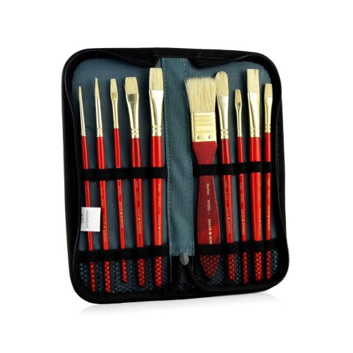 Набор кистей "Daler Rowney"   щетина SIMPLY   10 шт.  короткая ручка 216949010