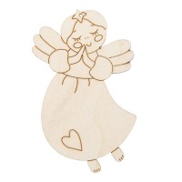 Заготовка для декорирования "Mr. Carving"   БА-73   Подвеска "Ангел"   фанера   5.5  x 9 x  0.3 см №01 "Ангел " (5,5х9см.)