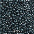 Бисер Чехия круглый 4 10/0 2.3 мм 500 г 28958 (Ф319) т.зеленый