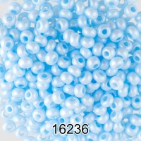 Бисер Чехия круглый 4   10/0   2.3 мм  500 г 16236 (Ф300) св.голубой