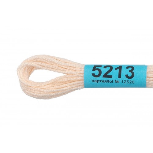 Нитки для вышивания "Gamma"    мулине  ( 3173-6115 )  100\% хлопок   24 x  8 м №5213 св.св.бежевый