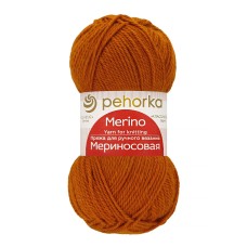 Пряжа Пехорская ПТ "Мериносовая"   50\% мериносовая шерсть, 50\% акрил   10 шт. х  100 г  200 м ± 12 м №447 горчица
