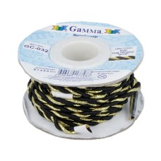 Шнур "Gamma"   3 мм  GC-032   витой   9.1 м ± 0.5 м №039/золото черный