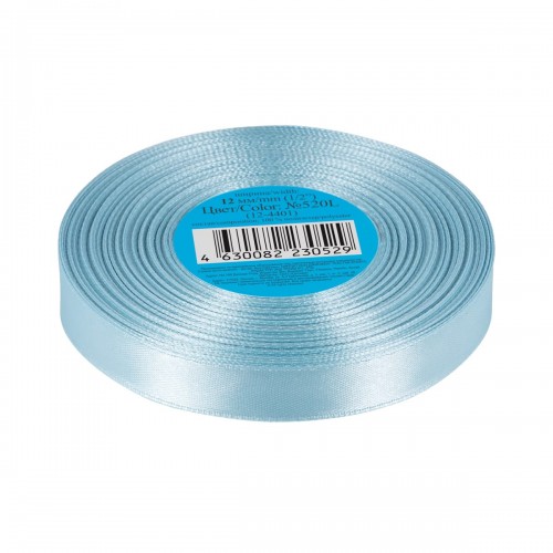 Лента атласная 12 мм ( 1/2 ")  "Gamma"   33 м ± 2 м №520L(12-4401) голубой