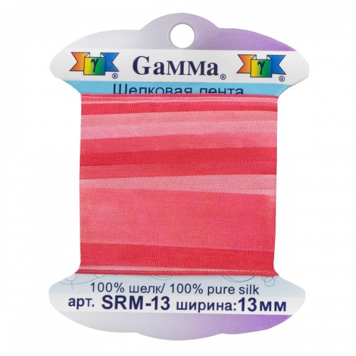 "Gamma"   шелковая   SRM-13   ФАСОВКА   0.2 -  13 мм  9.1 м ± 0.5 м M045 св.розовый/т.розовый