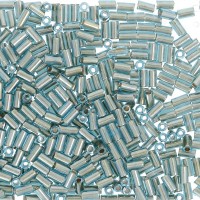 Бисер Япония "TOHO" BUGLE №5   3 мм  500 г №0990 голубой с золотым центром