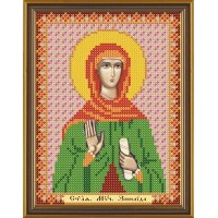Канва/ткань с рисунком "Нова Слобода"   БИС 5121   "Св. Мц. Зинаида Тарсийская"   13 см х 17 см .