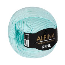 Пряжа ALPINA "RENE" 2   100\% мерсеризованный хлопок   10 шт. х  50 г  105 м ± 5 м №127 св.голубой