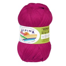 Пряжа ALPINA "XENIA" 2   100\% мерсеризованный хлопок   10 шт. х  50 г  240 м ± 10 м №042 яр.сиреневый