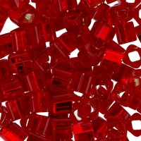 Бисер Япония "TOHO" CUBE №3   3 мм  5 х  5 г №0025C красный