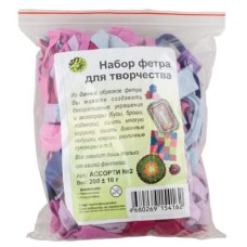 Фетр Набор фетра для творчества   200 г ассорти №2