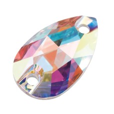 Страз "PRECIOSA"   438-67-301   Crystal AB   12 х  7 мм  стекло   12 шт  в пакете перламутр (crystal AB)